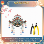 Phoenix Crown Metal 3D Puzzle Refrigerator Magnet DIY Decorative Fridge Magnet