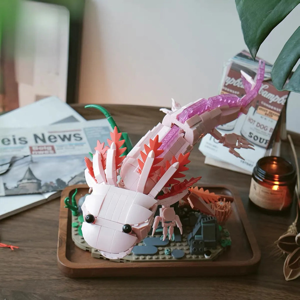 Pink Axolotl Building Blocks
