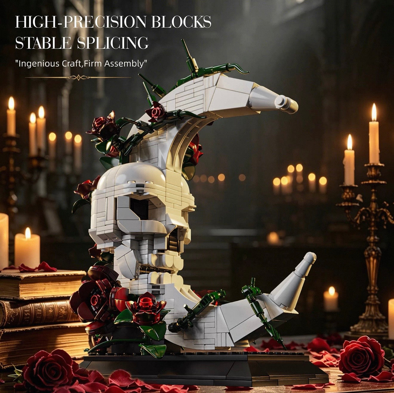 Gothic Rose Building Blocks Collection DIY Display Models