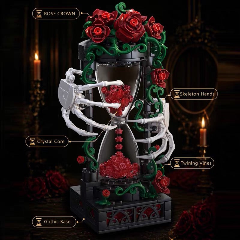 Gothic Bone Hourglass Rose Building Blocks