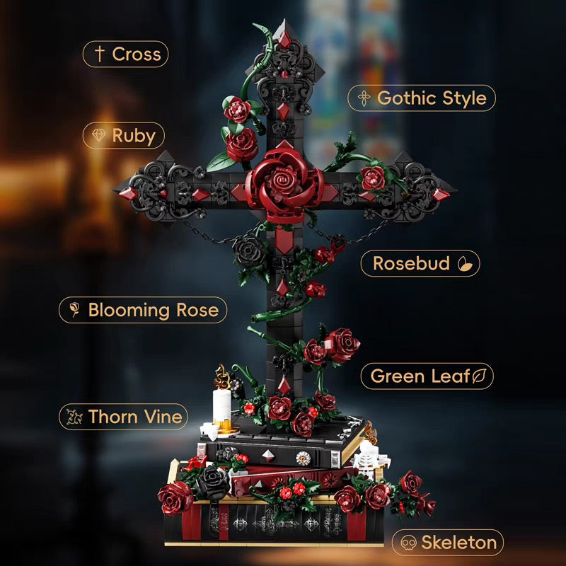 Gothic Rose Cross Building Blocks