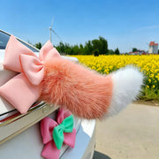 Orange White  Bow Tail