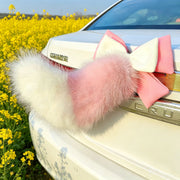 Pink White Bow Tail