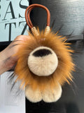 Fluffy Lion Bag Charm, Soft Little Plush Pal