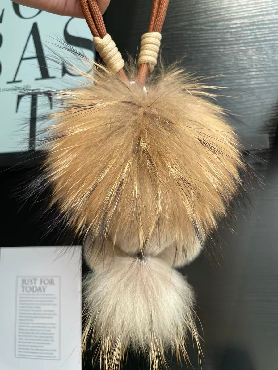 Fluffy Lion Bag Charm, Soft Little Plush Pal