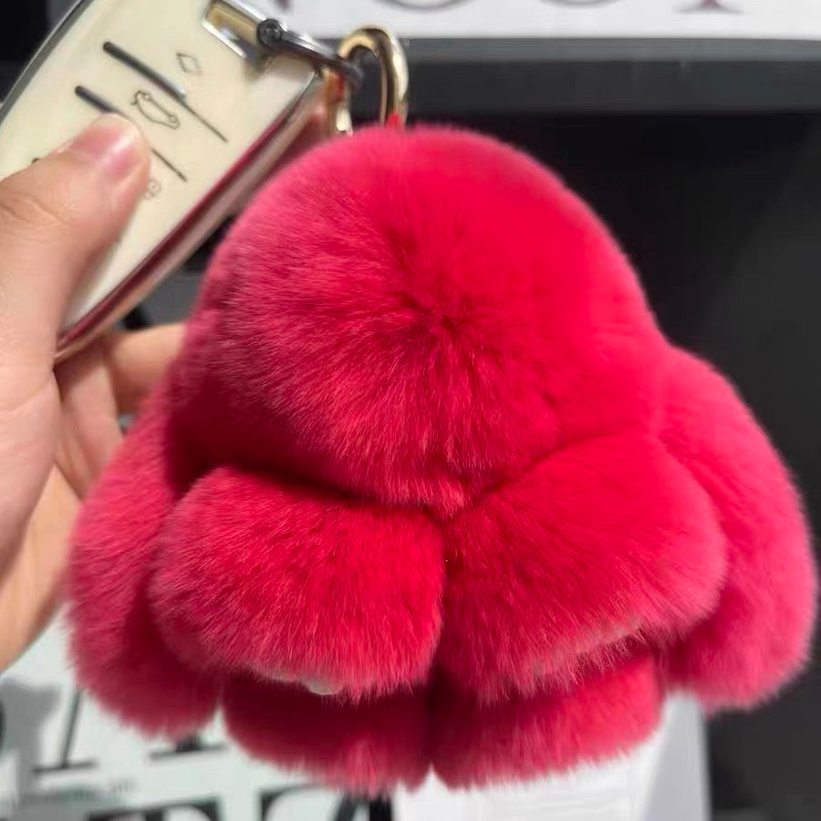 Fluffy Bunny Bag Charm, Soft Little Plush Pal