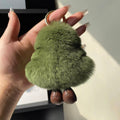 Fluffy Green Bird Bag Charm, Soft Little Plush Pal