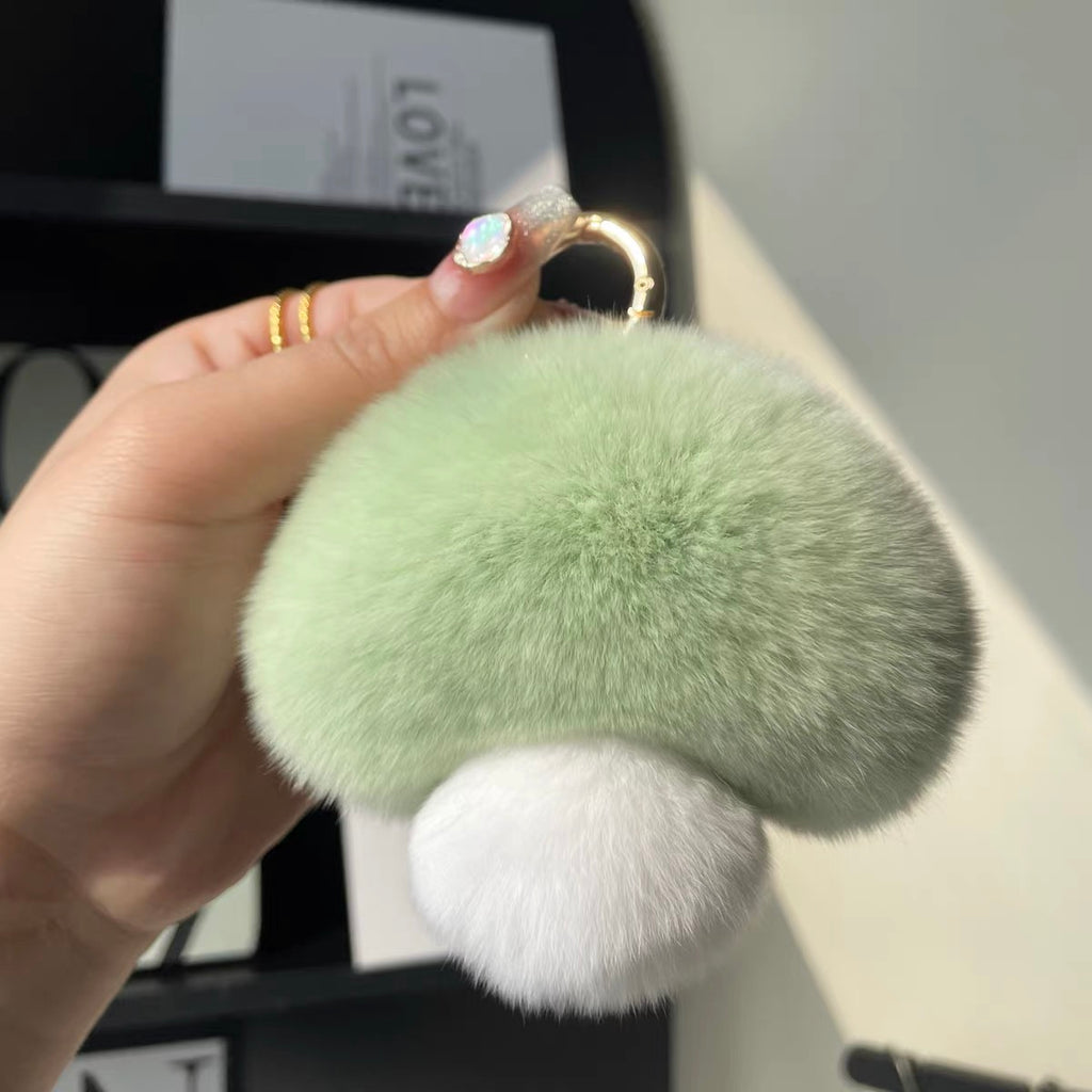 Fluffy Mushroom Bag Charm