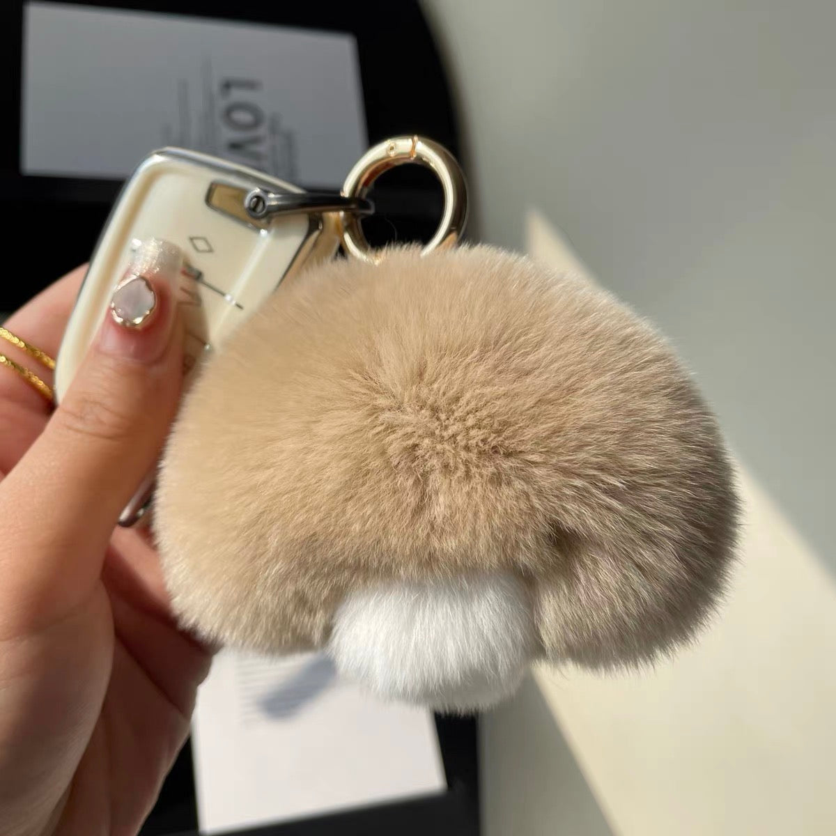 Fluffy Mushroom Bag Charm