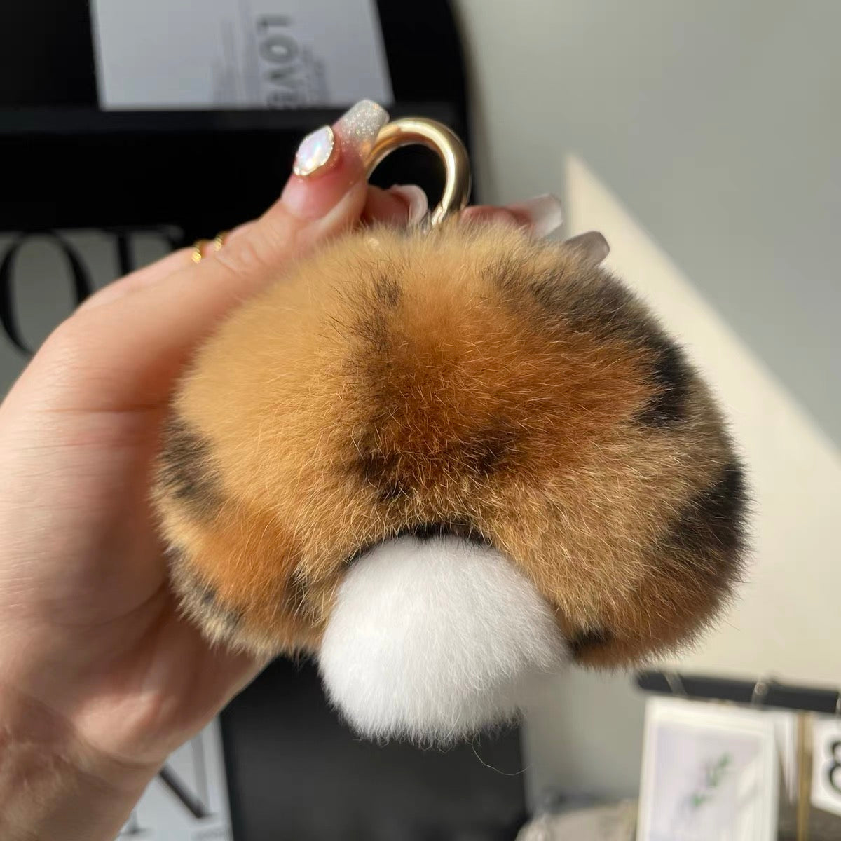 Fluffy Mushroom Bag Charm