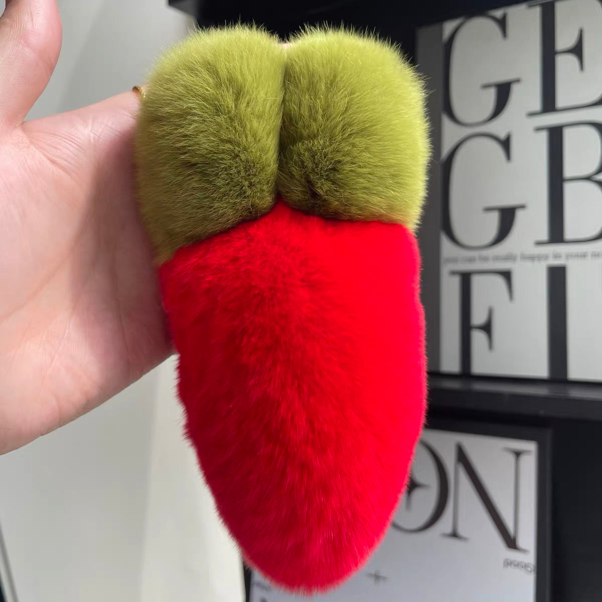 Fluffy Carrot Bag Charm