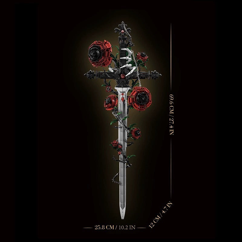 Gothic Rose Building Blocks Collection DIY Display Models