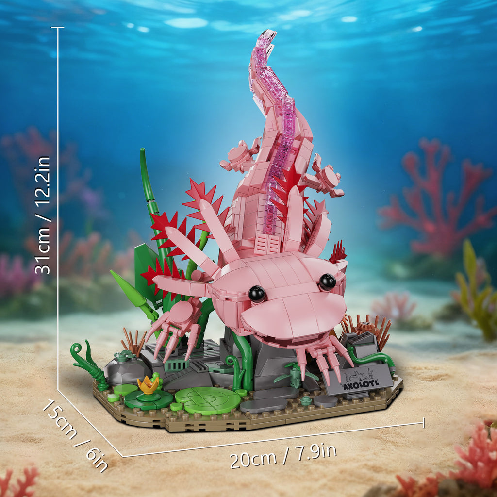 Pink Axolotl Building Blocks