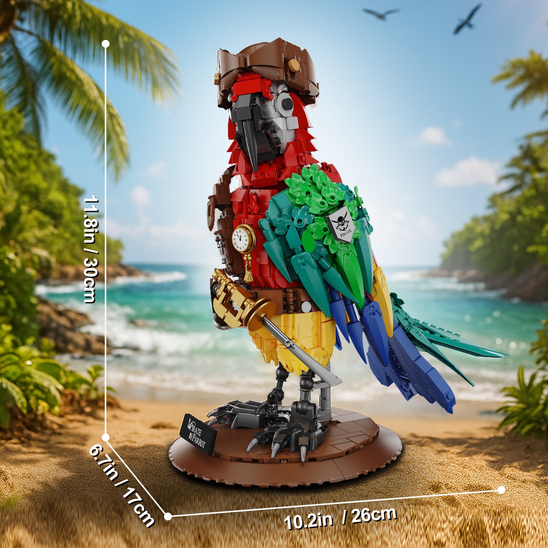 Pirate Parrot Building Blocks