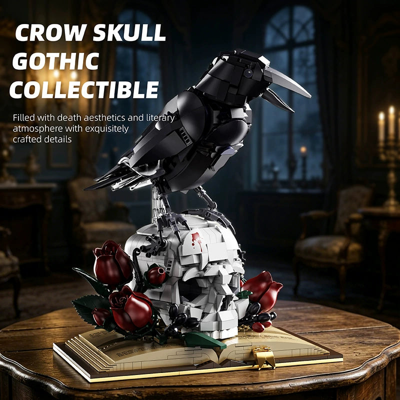 Gothic Crow Skull Building Blocks