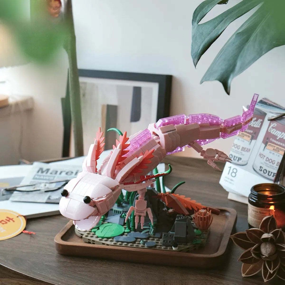 Pink Axolotl Building Blocks