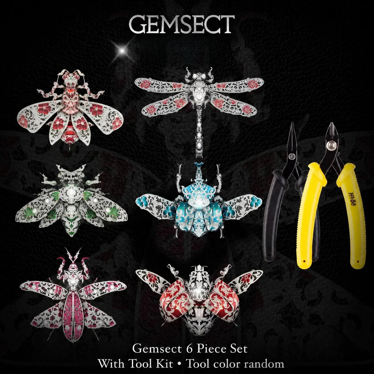 Gemsect Metal 3D Insect Magnetic Brooch Fridge Magnet Bag and Scarf Accessory