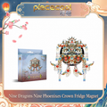 Phoenix Crown Metal 3D Puzzle Refrigerator Magnet DIY Decorative Fridge Magnet