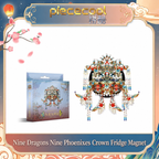 Phoenix Crown Metal 3D Puzzle Refrigerator Magnet DIY Decorative Fridge Magnet